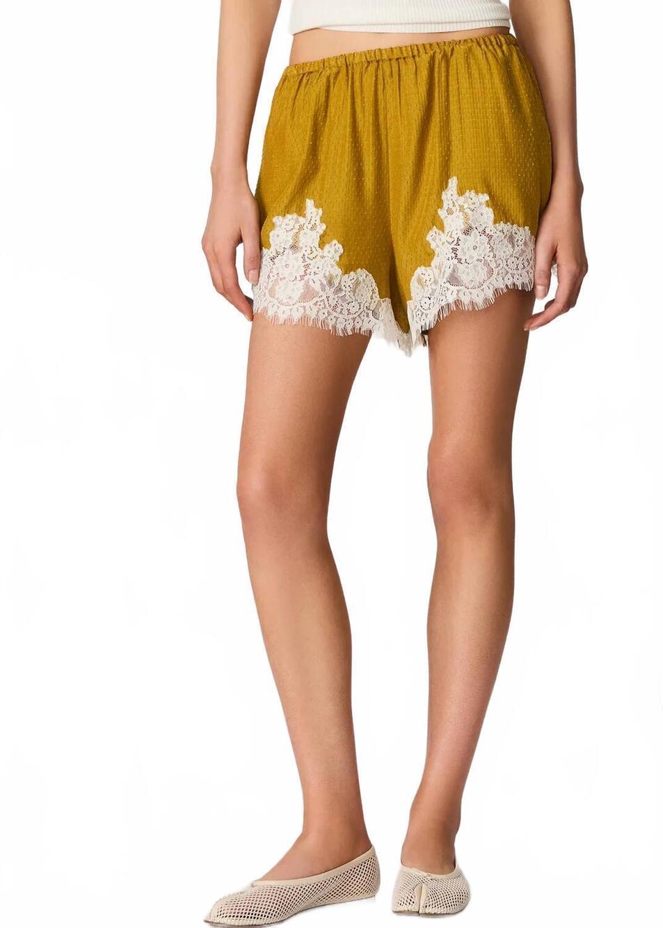 NEW STEVE MADDEN daisee lace hem shorts in thyme